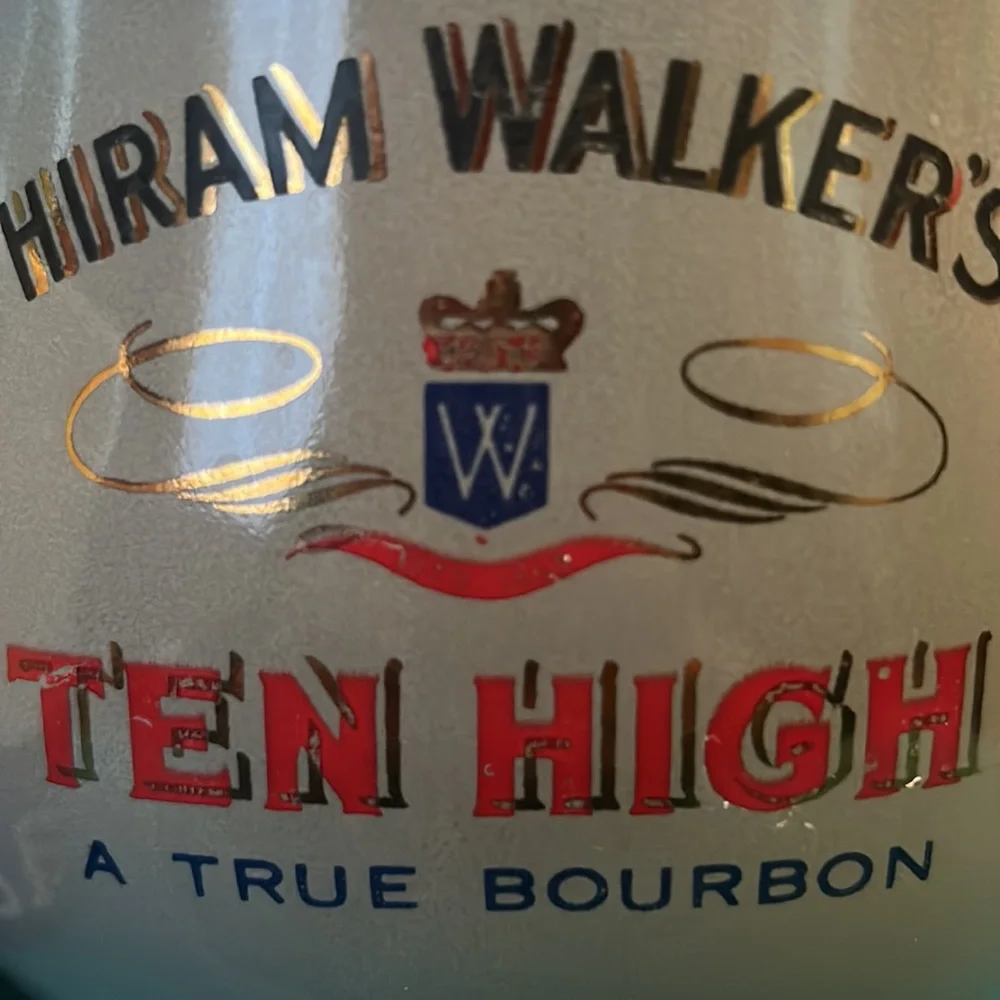VINTAGE 1960s Hiram Walker Ten High Bourbon Ceramic Pitcher - McCoy Era